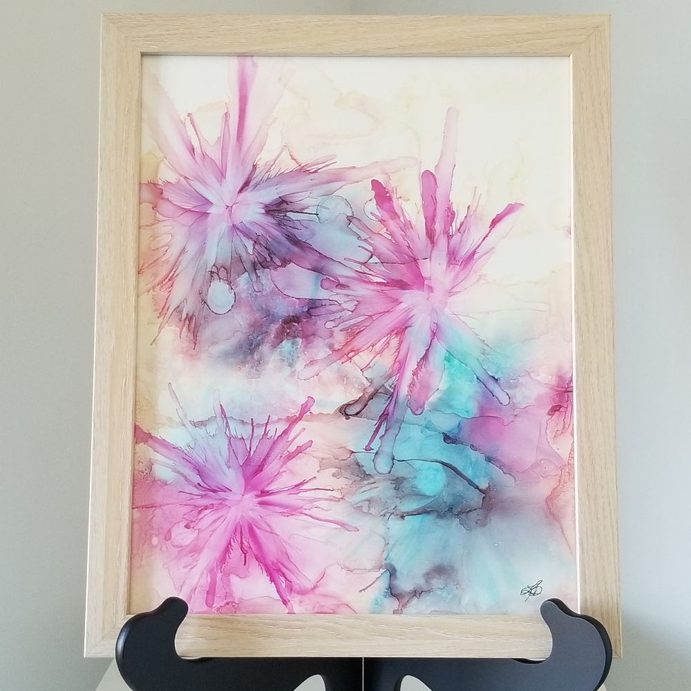 Alcohol Ink Painting - Floral Abstract